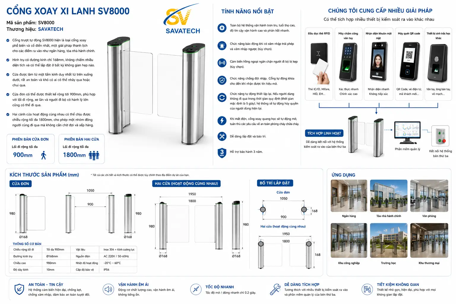 Cổng xoay xi lanh SV8000