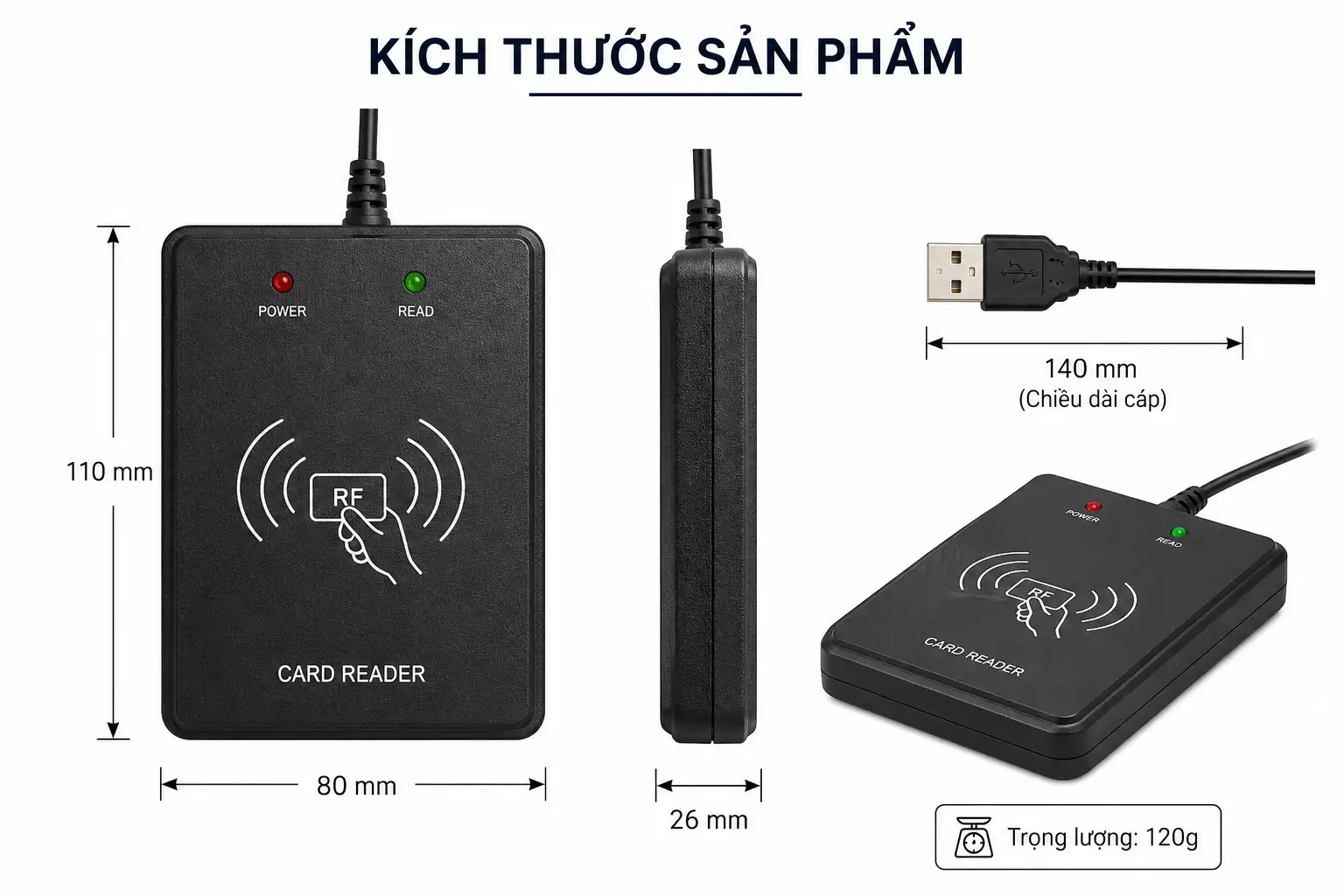 Đầu đọc thẻ RFID USB SV-F11