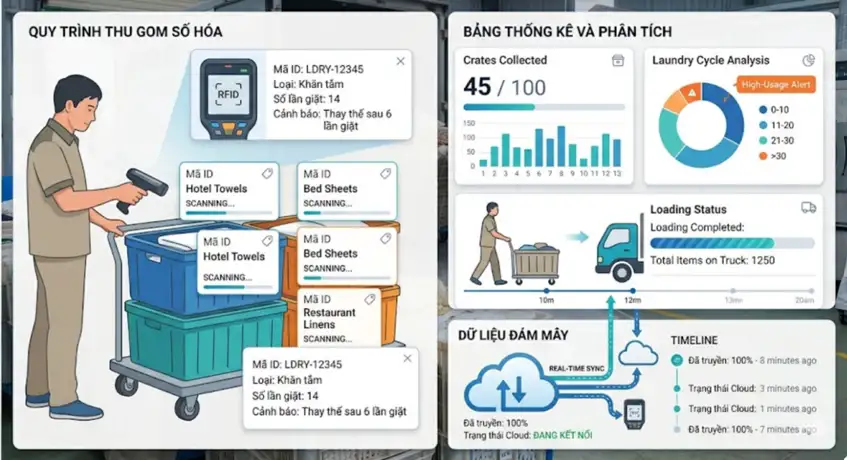 Giải Pháp RFID Quản Lý Đồ Giặt Ủi: Xu Hướng Số Hóa Toàn Diện Cho Khách Sạn Và Bệnh Viện Giải Pháp RFID Quản Lý Đồ Giặt Ủi: Xu Hướng Số Hóa Toàn Diện Cho Khách Sạn Và Bệnh Viện