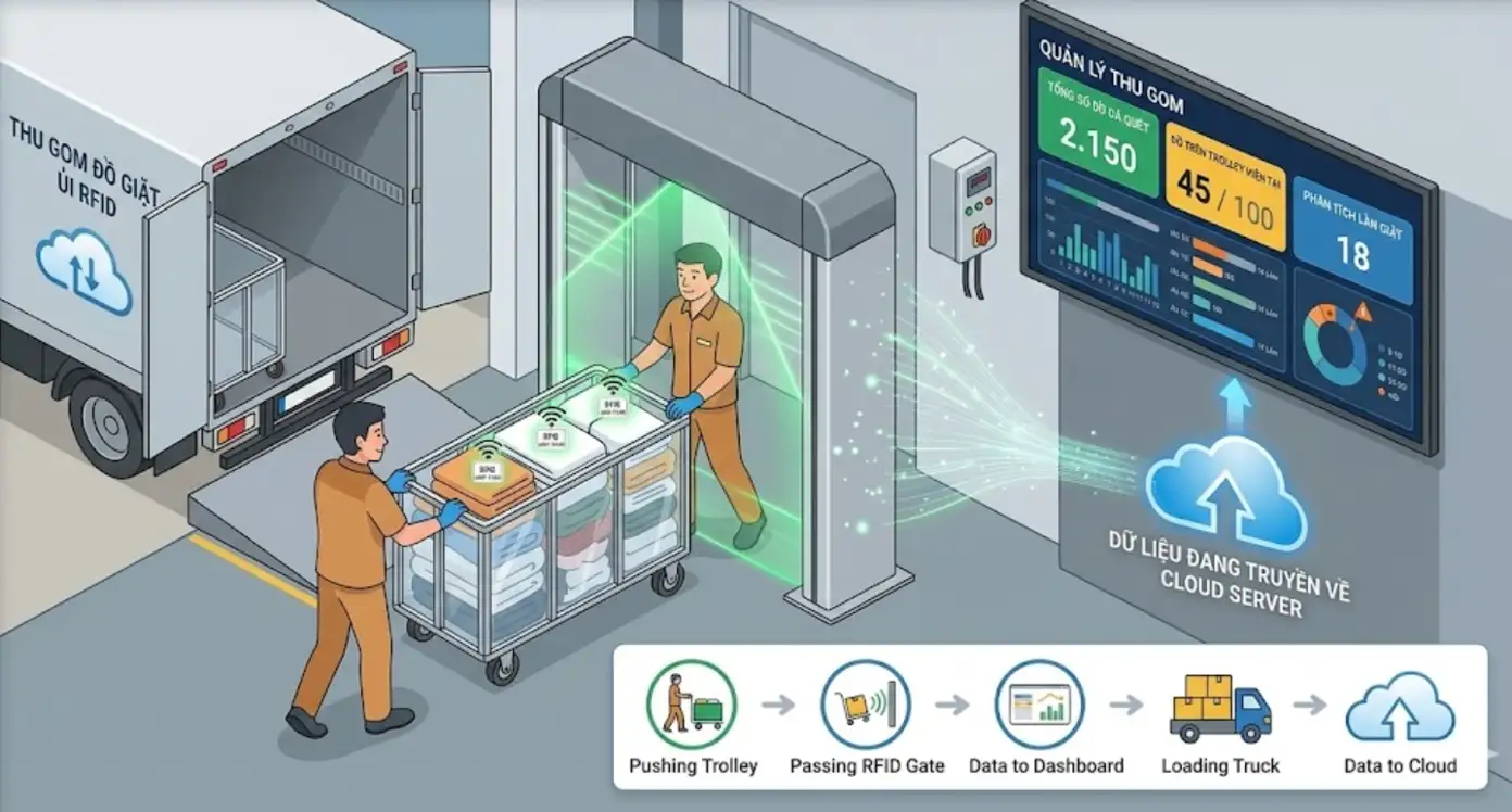 Giải Pháp RFID Quản Lý Đồ Giặt Ủi: Xu Hướng Số Hóa Toàn Diện Cho Khách Sạn Và Bệnh Viện