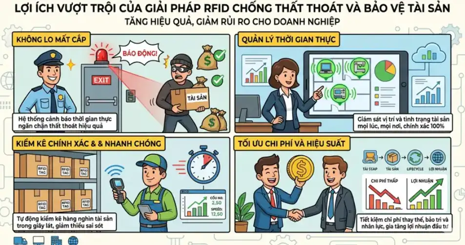 GIẢI PHÁP RFID CHO CỬA HÀNG BÁN LẺ RFID Cho Siêu Thị, Cửa Hàng Bán Lẻ, Thời Trang: Cách Mạng Hóa Lĩnh Vực Bán Lẻ